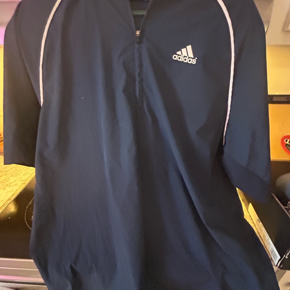 Adidas Dark Blue Quarter-Zip Jacket